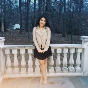 Cream Leather Jacket in GREAT CONDITION